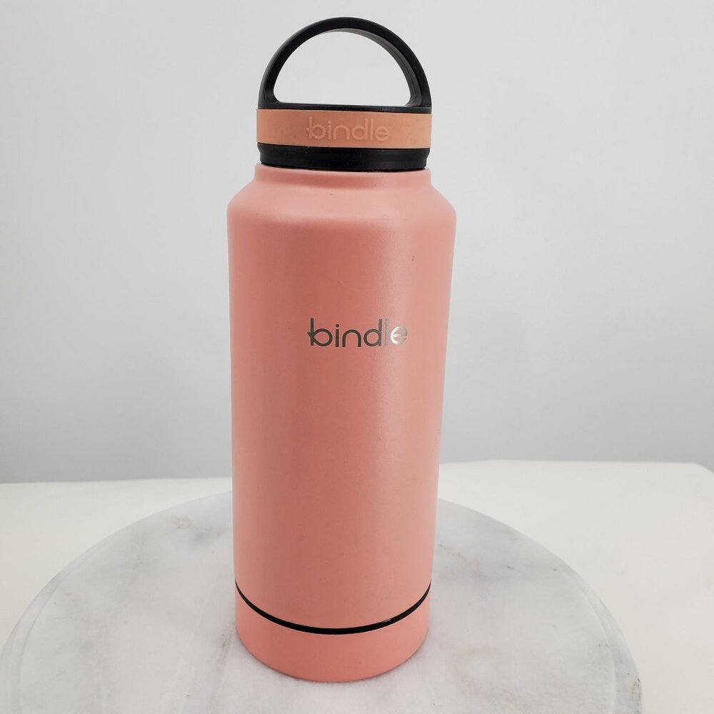 Bindle Double Wall Stainless 24 oz Pink Refillable Water Bottle With‎ Storage